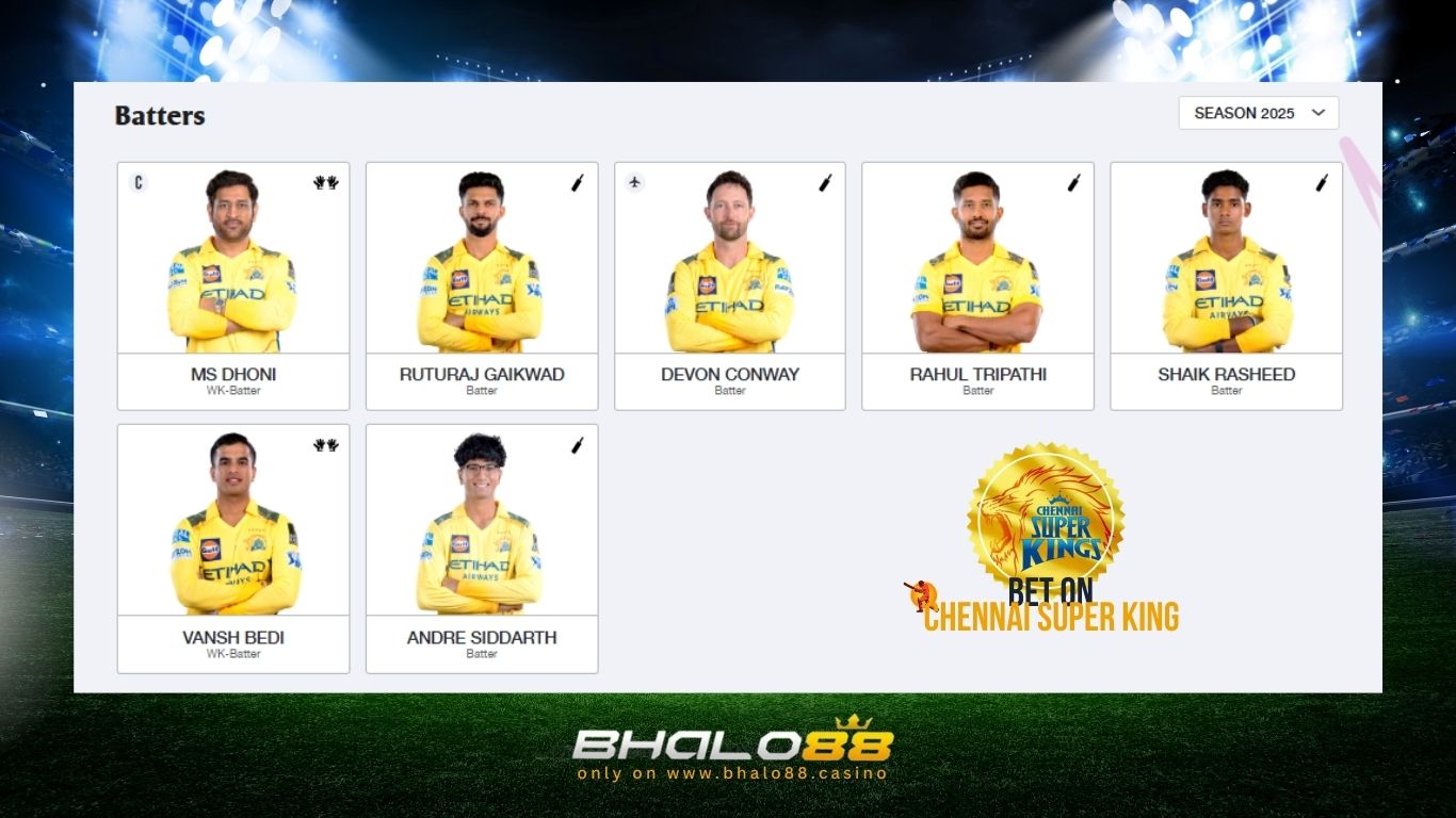 Chennai Super Kings Batters on Bhalo88