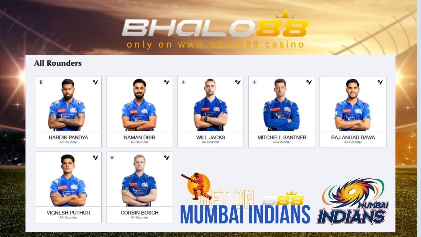 Mumbai Indians ALL ROUNDERS on Bhalo88