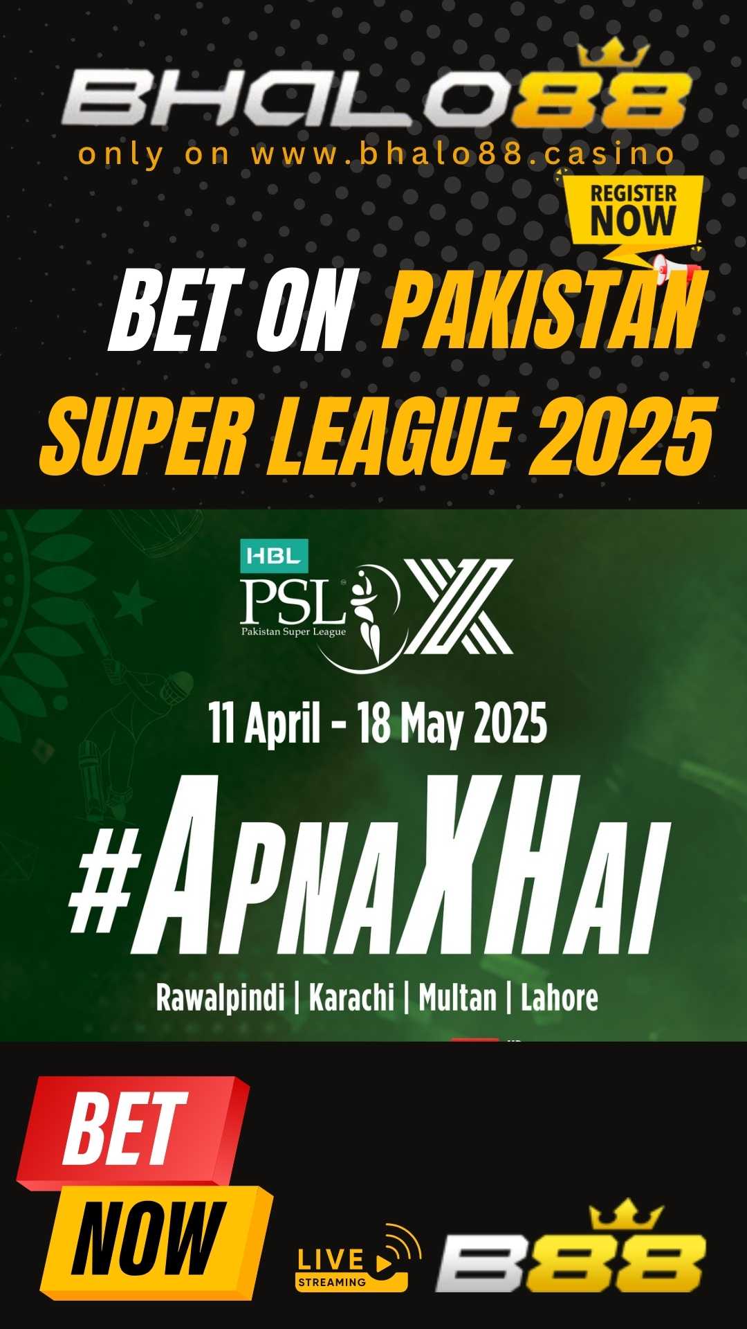 Pakistan Super League 2025 With Bhalo88 PSL Matches (1)