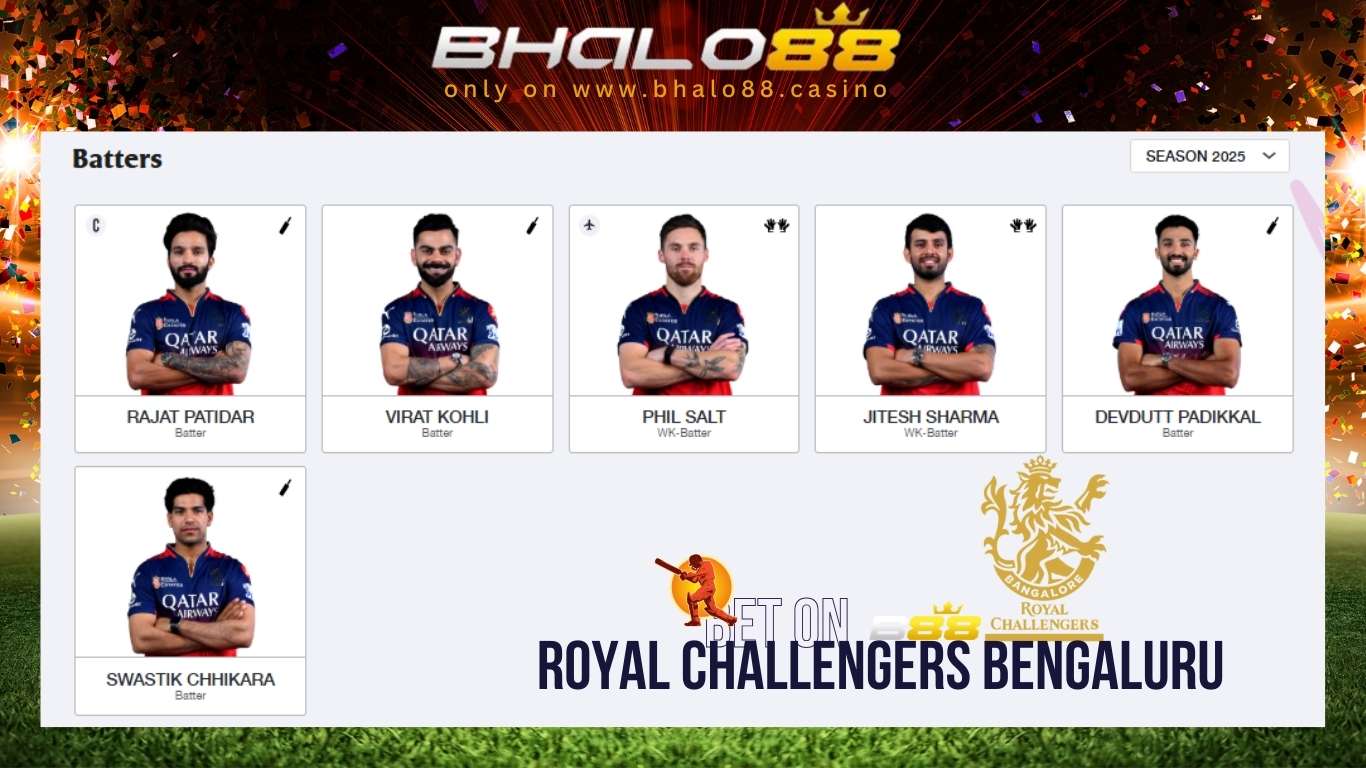 Royal Challengers Bengaluru Batters on Bhalo88