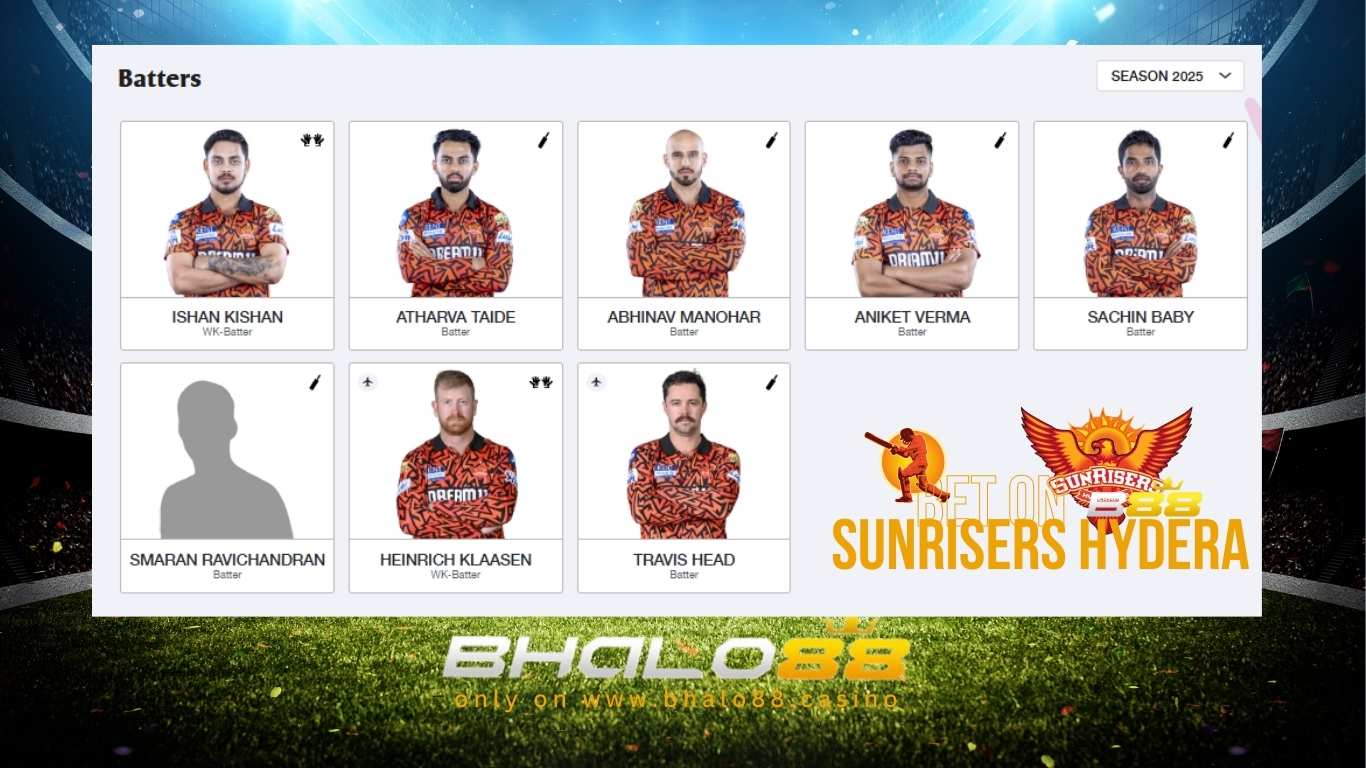 Sunrisers Hyderabad BATTERS on Bhalo88