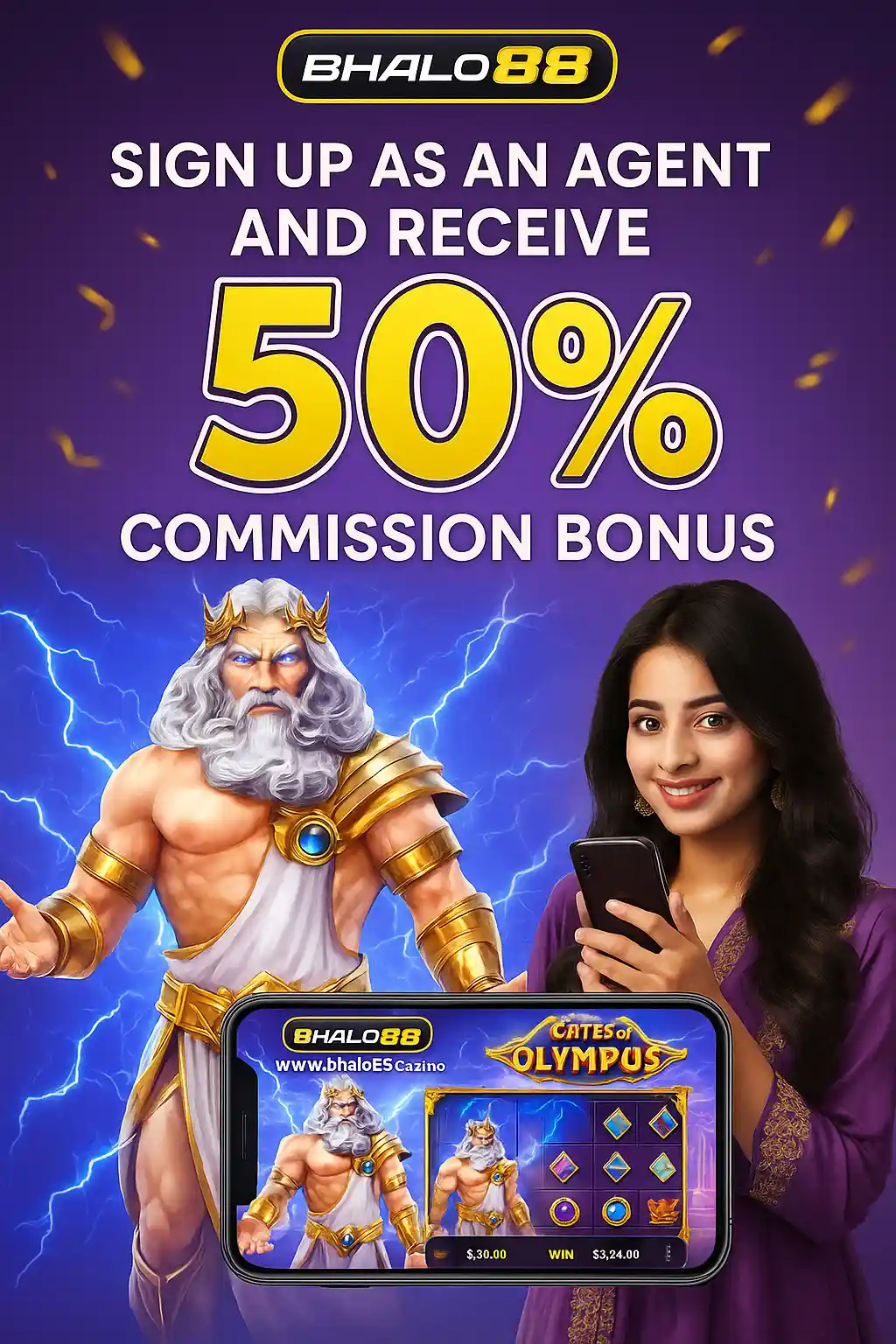 Play Gates of Olympus on Bhalo88 agent