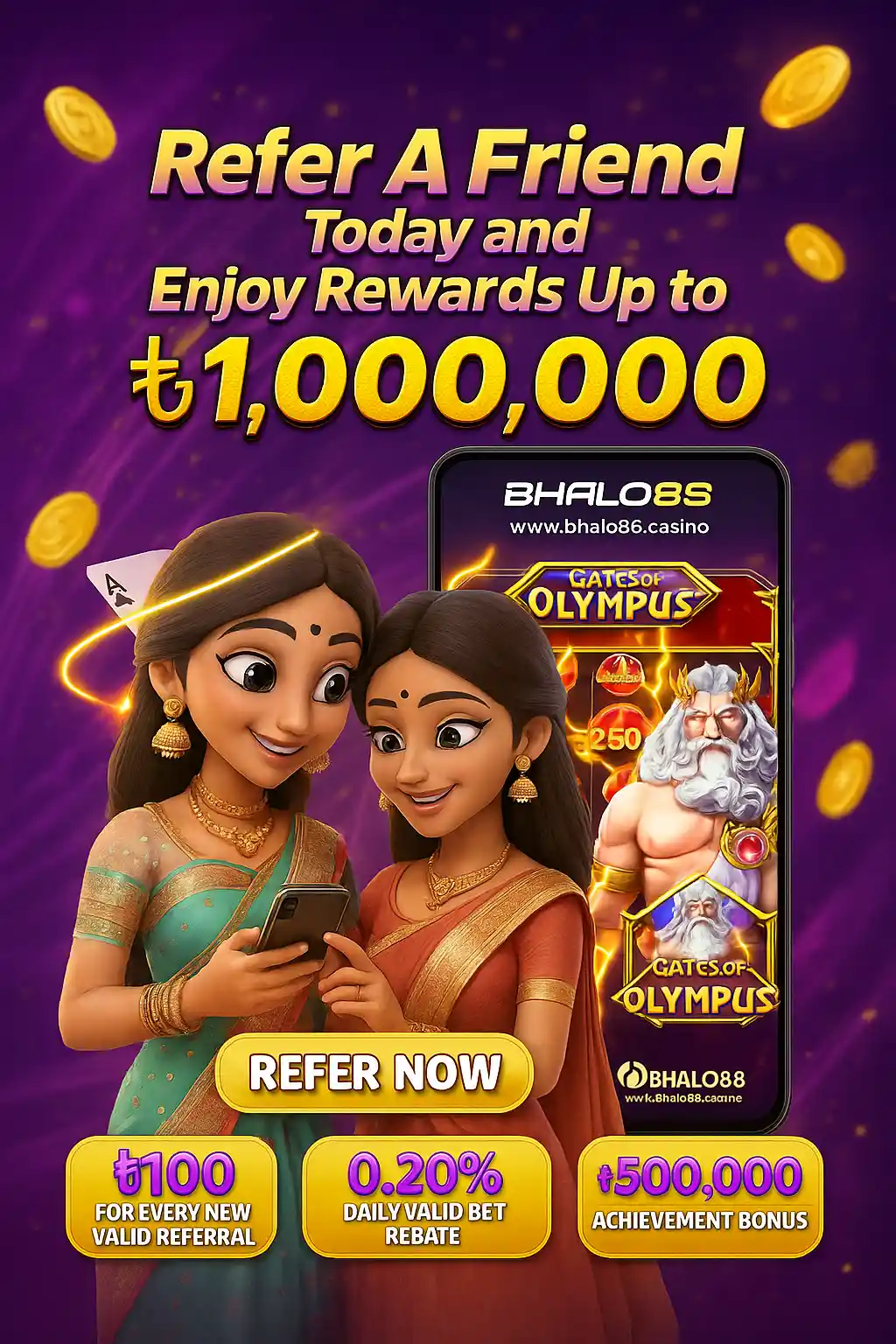 Play Gates of Olympus on Bhalo88 refer a friend